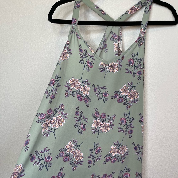 Pink Republic Green Floral Tank SZ M - Picture 2 of 4